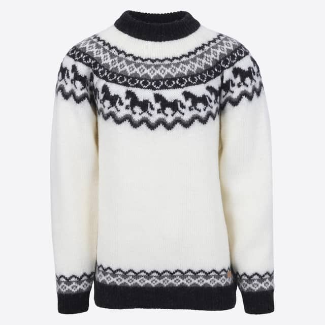 Sleipnir horse pattern wool sweater